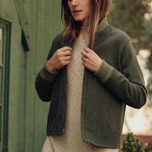 Christy Dawn olive bomber jacket